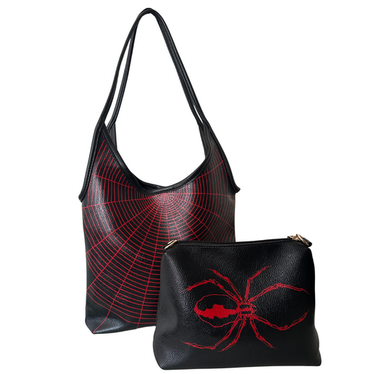 + WEBBED HANDBAG - RED