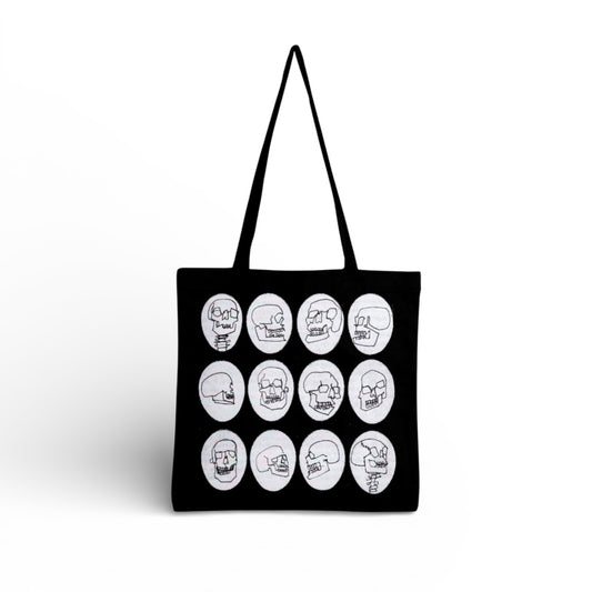 STACKED SKULLS TOTE