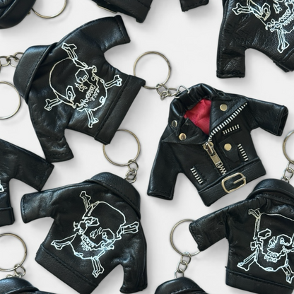 MINI LEATHER JACKET KEYCHAIN
