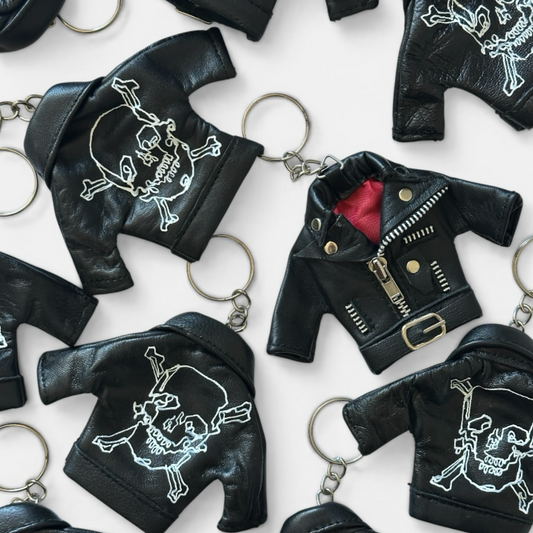 MINI LEATHER JACKET KEYCHAIN