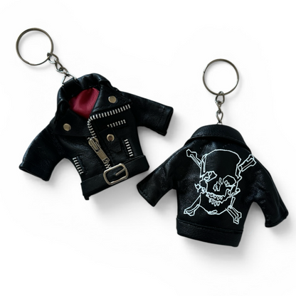 MINI LEATHER JACKET KEYCHAIN