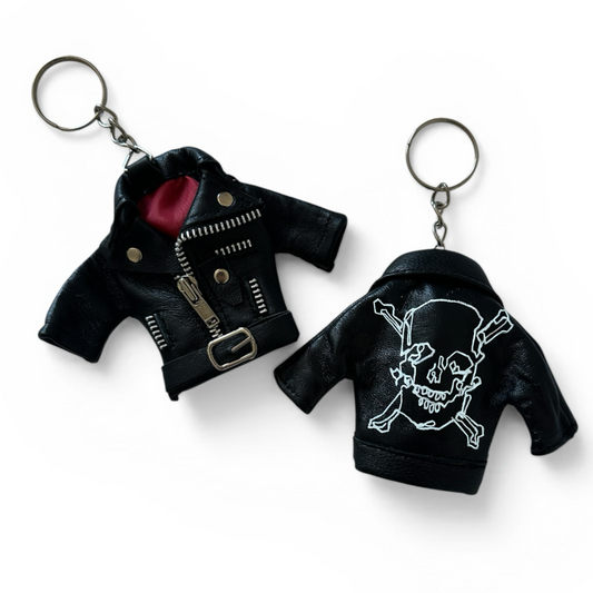 MINI LEATHER JACKET KEYCHAIN