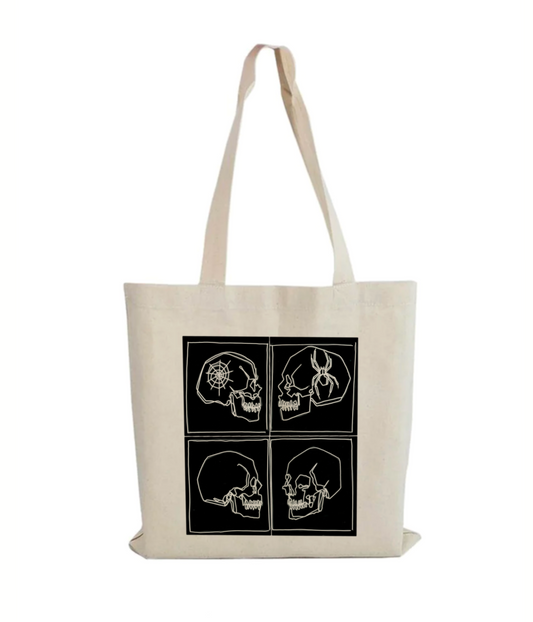 + STACKED SKULLS TOTE